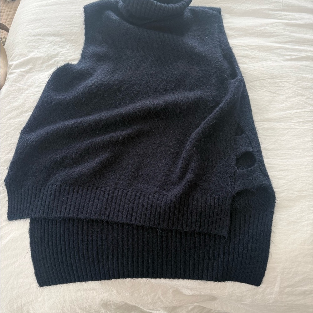 bishop + young Midnight Sleeveless Cowl Neck Sweater